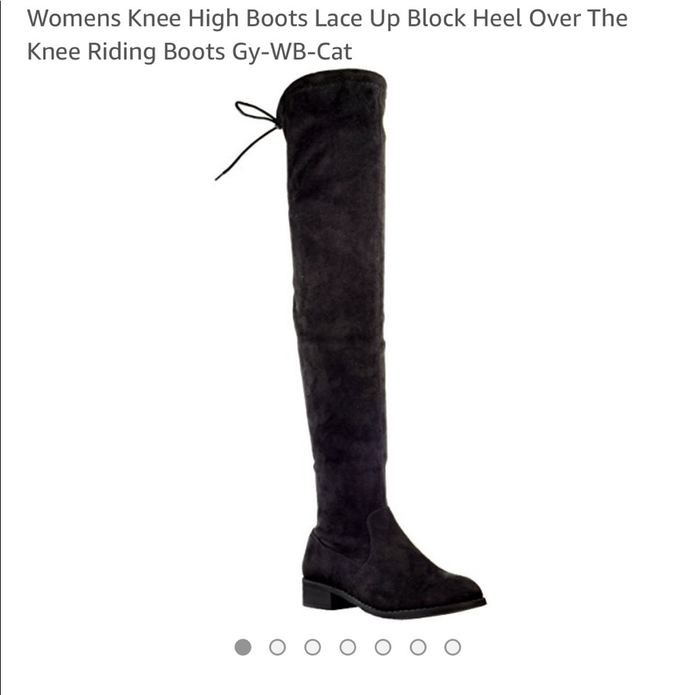 Black over the knee boots from amazon